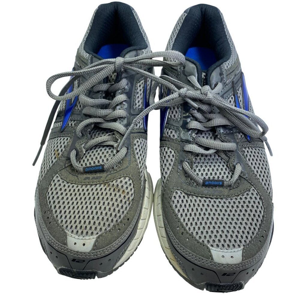 Brooks Addiction A12 Gray Blue Low Mesh Running Sneakers Men's 8 Medium‎